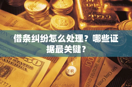 北京借条纠纷怎么处理？哪些证据最关键？