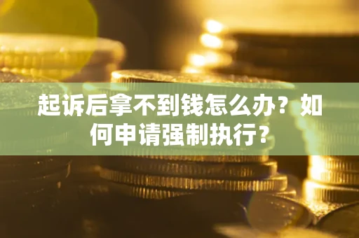 北京起诉后拿不到钱怎么办？如何申请强制执行？