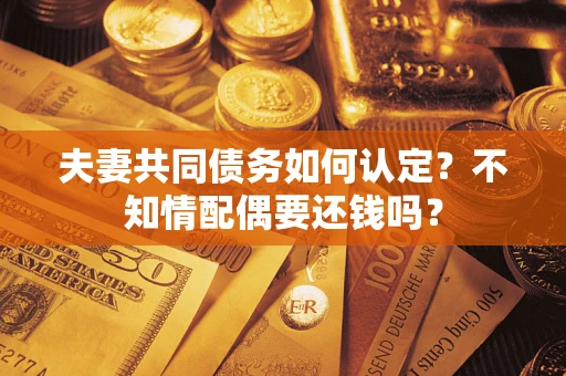 北京夫妻共同债务如何认定？不知情配偶要还钱吗？