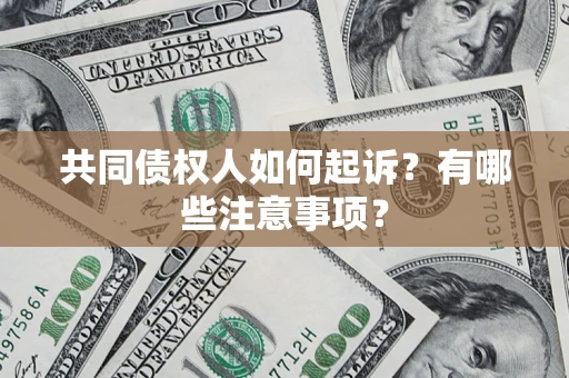 北京共同债权人如何起诉？有哪些注意事项？